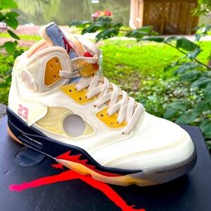 New Air Jordan 5 off-white Sail Womens sz 9.5 athletic sneakers shoes